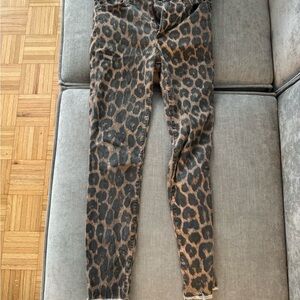 Joe's Jeans Brown Leopard Skinny Jeans